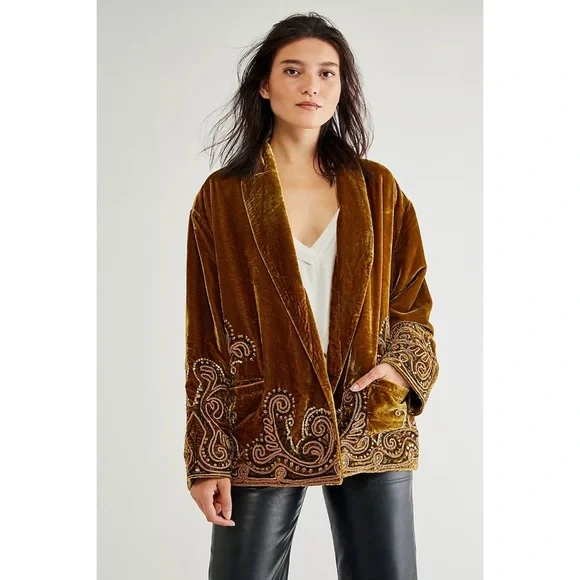 NWT Free People Starlight Velvet Jacket - Picture 13 of 14